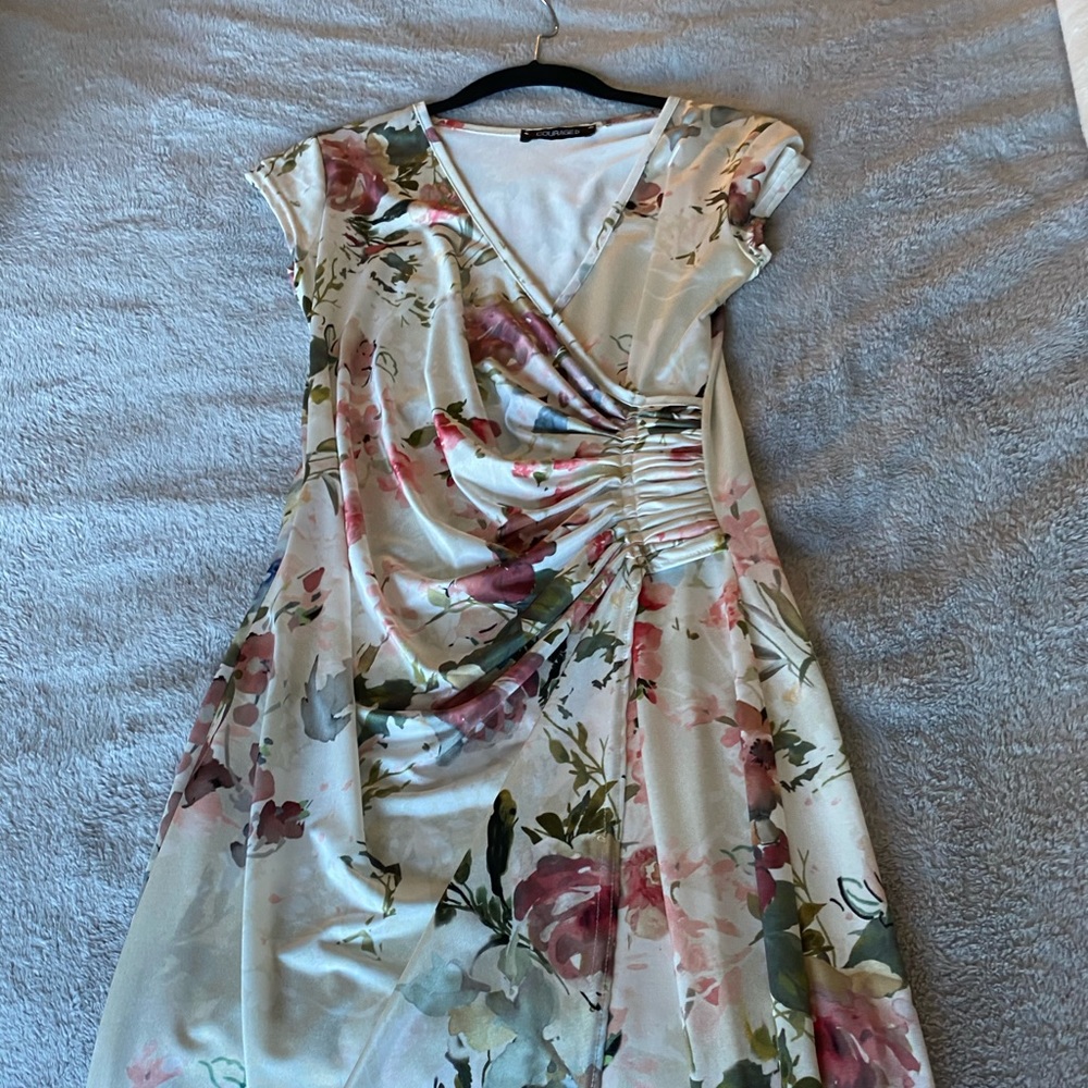 Flower Short Sleeve Dress